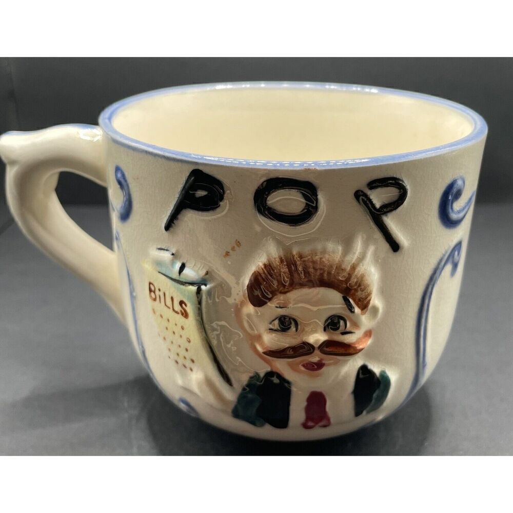 Vintage 1950s " Pop" 20 oz Coffee Tea Mug.‎ Made in Japan.  Must See Photos.